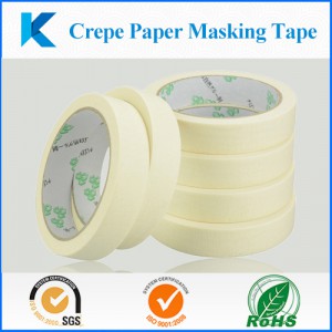 No residue UV Resistant adhesive crepe paper masking tape for painting