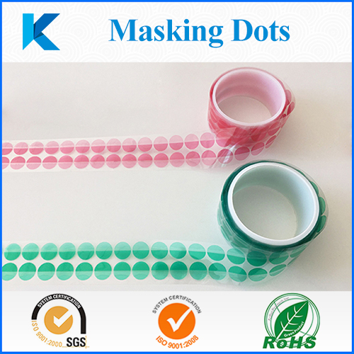 Green Masking Dots for Painting and Parking Sensor Covers, Custom Cutting Discs with tab/handle, High Temperature Masking Discs