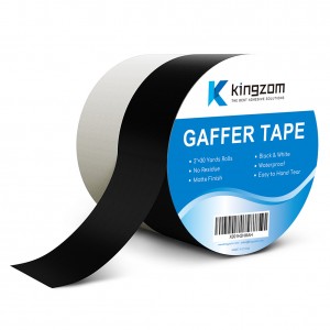 Heavy Duty Matte Cloth Gaffer Tape with White and Black Colour No Residue Perfect Alternative to Duct Tape