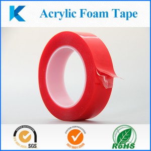 Red resealed liner VHB strong bond double sided acrylic foam tape for Auto and building industries